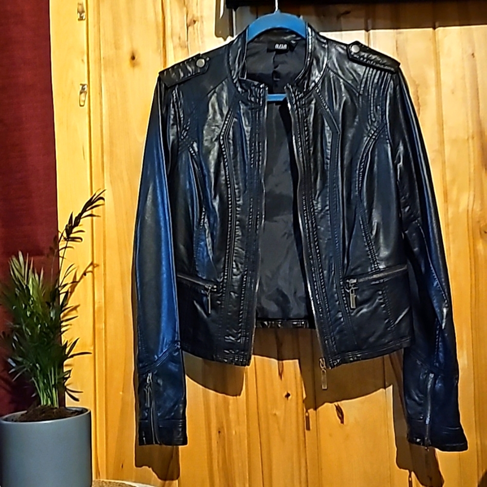 Faux Leather Moto Jacket